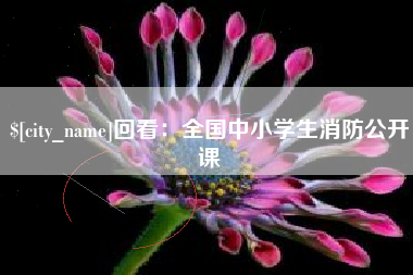 通许回看：全国中小学生消防公开课