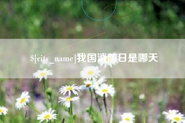通许我国消防日是哪天