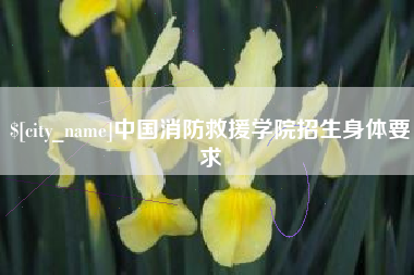通许中国消防救援学院招生身体要求
