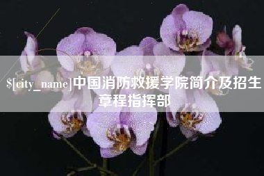 通许中国消防救援学院简介及招生章程指挥部
