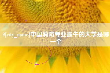通许中国消防专业最牛的大学是哪一个