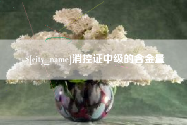 通许消控证中级的含金量