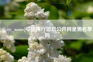通许中国执行信息公开网是黑名单吗