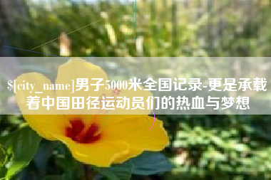 通许男子5000米全国记录-更是承载着中国田径运动员们的热血与梦想