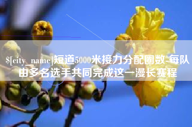 通许短道5000米接力分配圈数-每队由多名选手共同完成这一漫长赛程