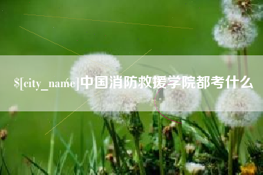 通许中国消防救援学院都考什么