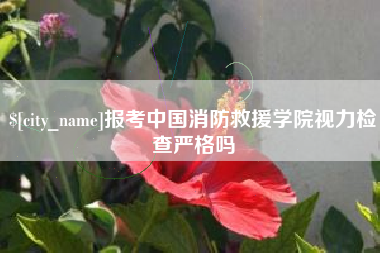 通许报考中国消防救援学院视力检查严格吗