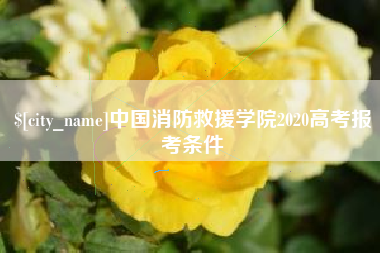 通许中国消防救援学院2020高考报考条件