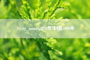 通许2020年中国5000米