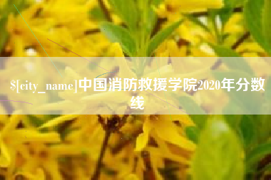 通许中国消防救援学院2020年分数线