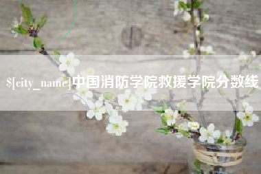 通许中国消防学院救援学院分数线